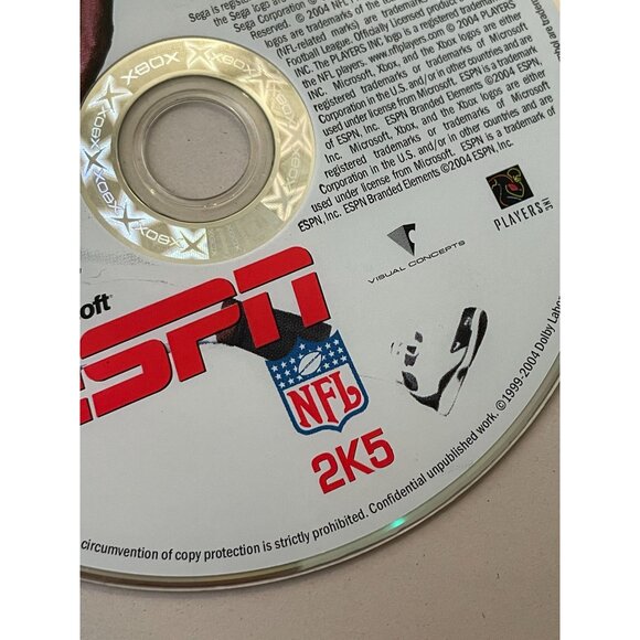 XBOX LIVE NFL ESPN 2K5 BY SEGA ONLINE ENABLED Disc Only - Picture 5 of 6
